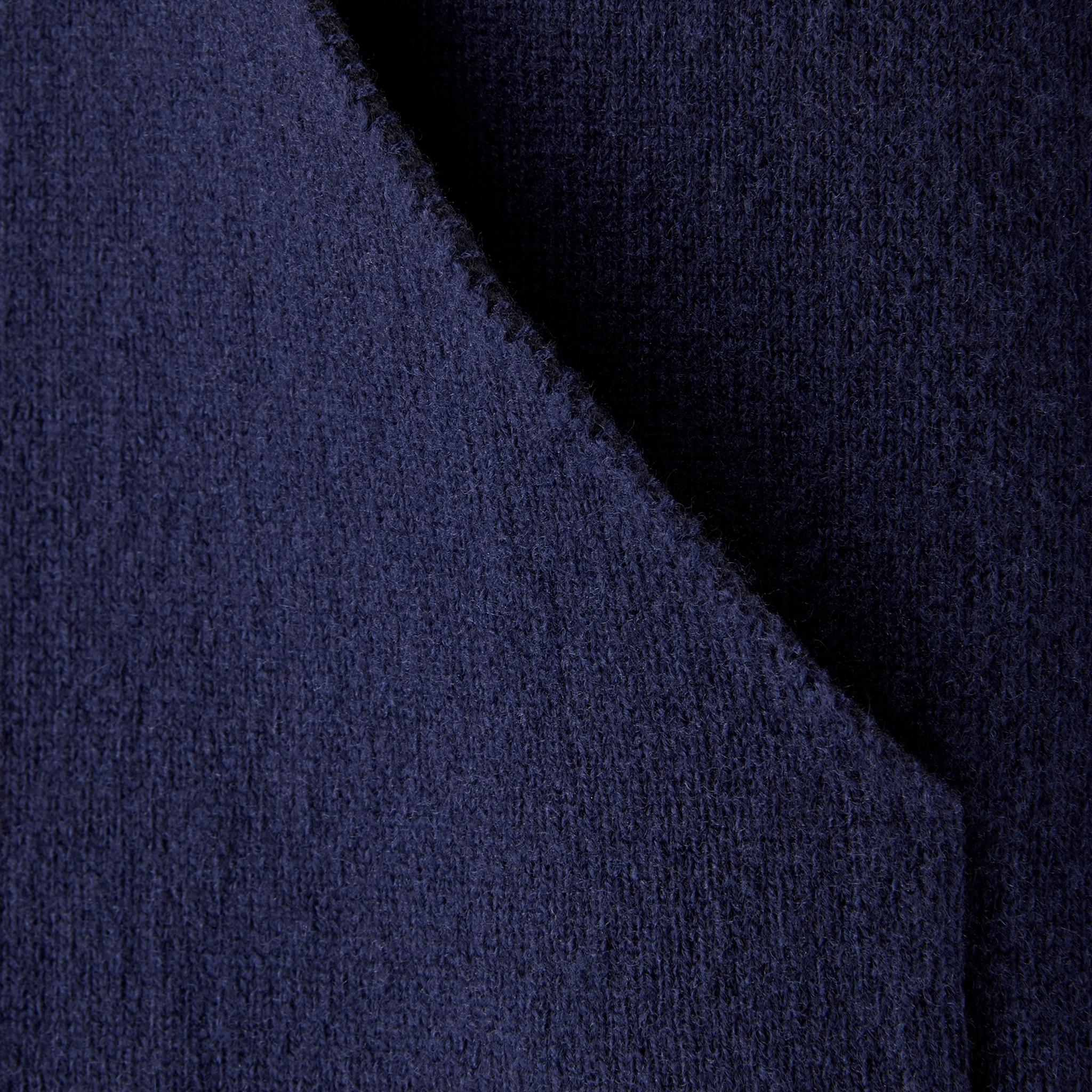 Spine Knitted Merino Zip Hood Dark Navy - Image 4