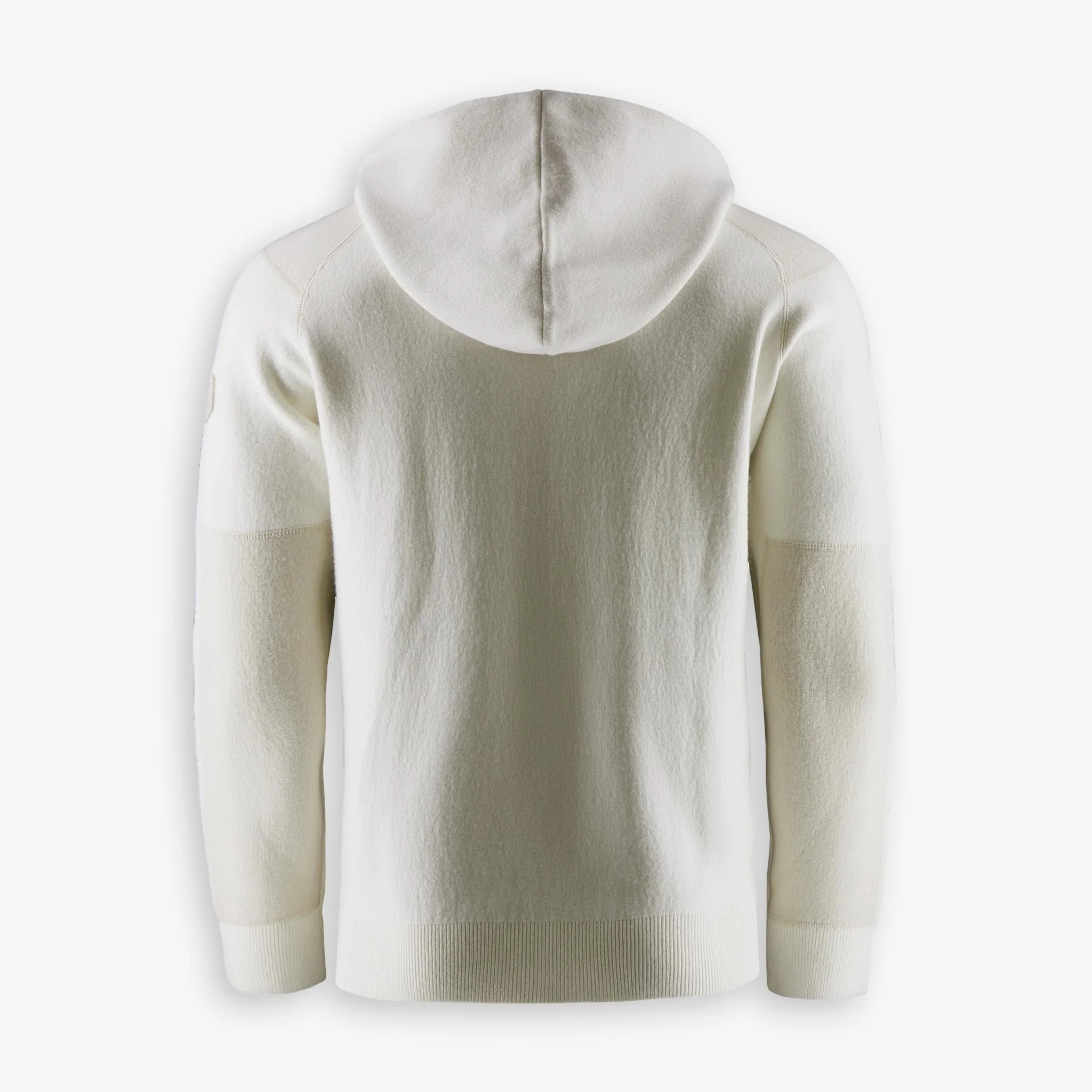Spine Knitted Merino Zip Hood Offwhite - Image 3