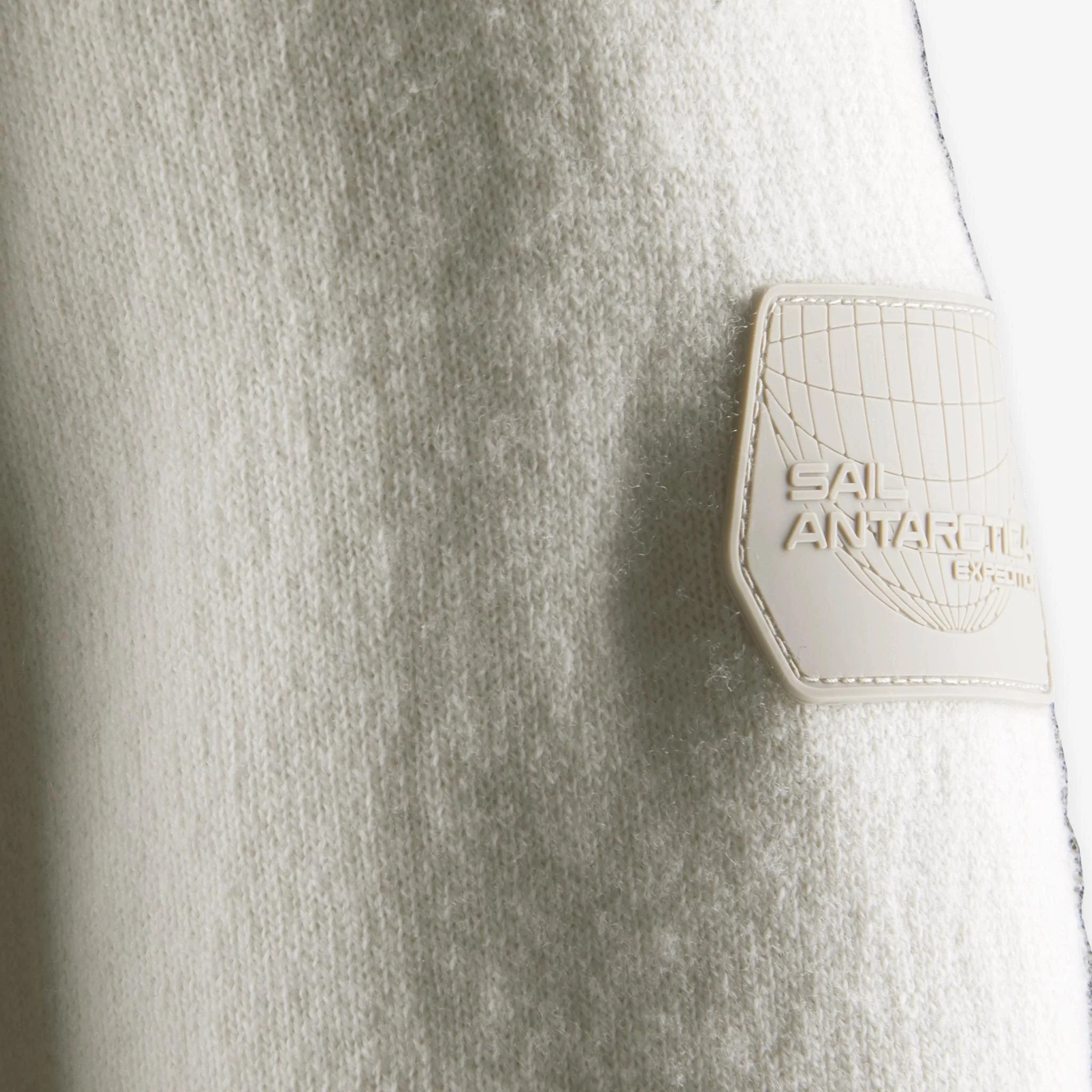 Spine Knitted Merino Zip Hood Offwhite - Image 5