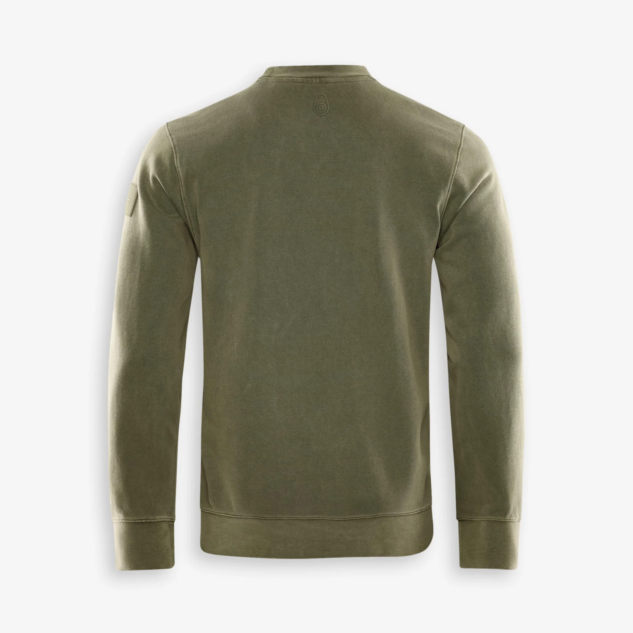 Wind Pigment Dyed Crewneck Sweater Green - Image 2