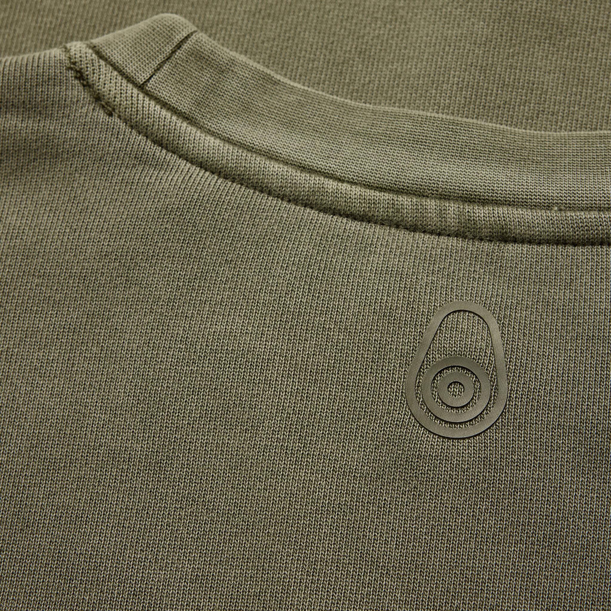 Wind Pigment Dyed Crewneck Sweater Green - Image 4