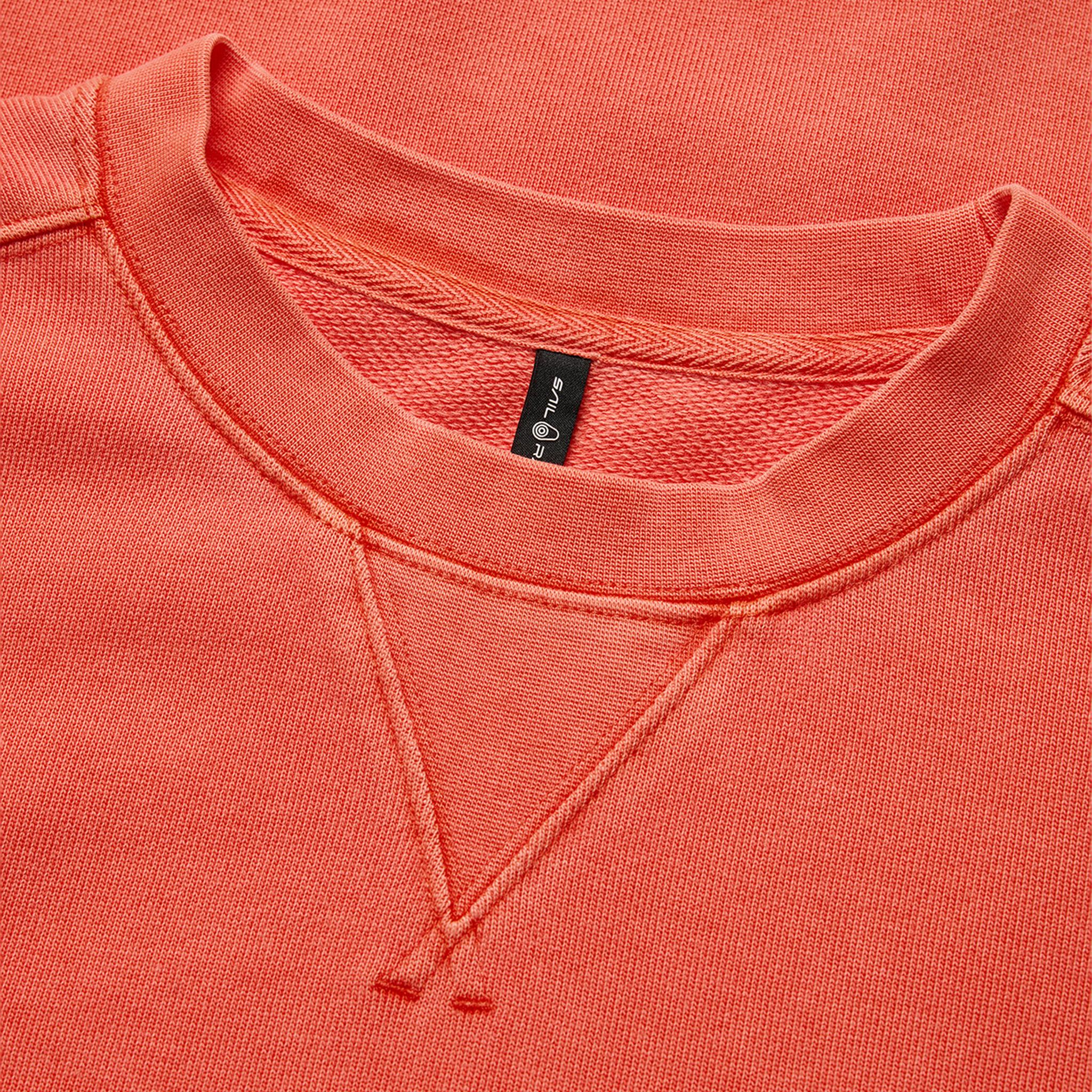 Wind Pigment Dyed Crewneck Sweater Orange - Image 3