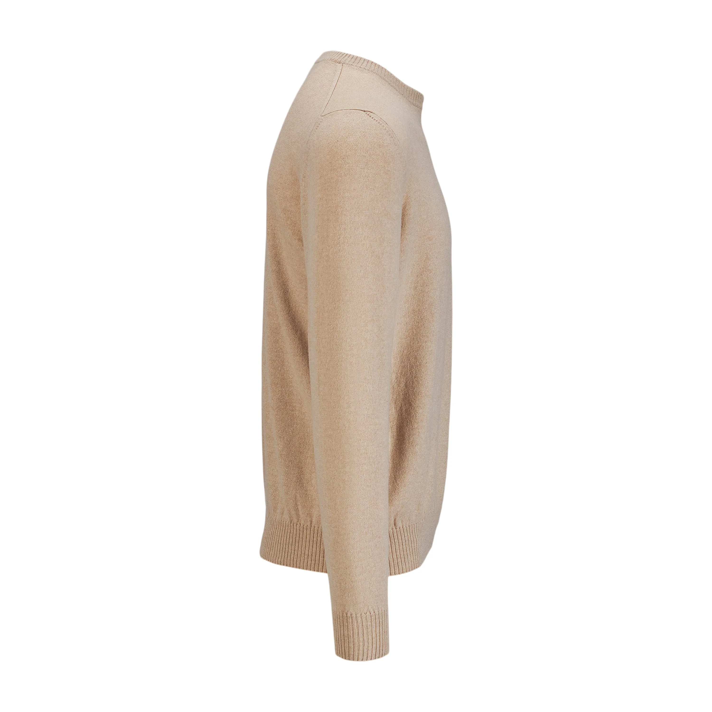 Cashmere Crewneck Sweater Beige - Image 3