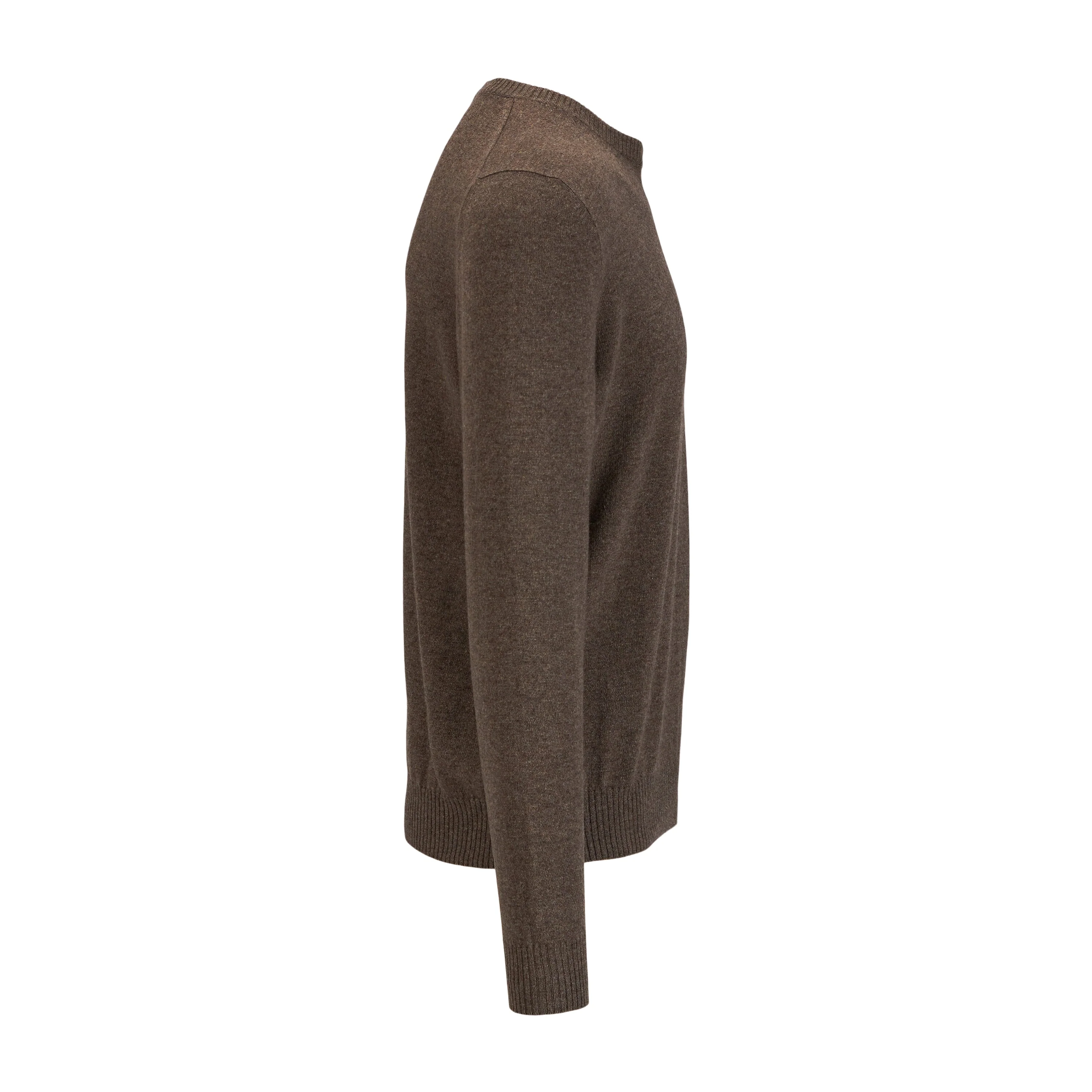 Cashmere Crewneck Sweater Brown - Image 3