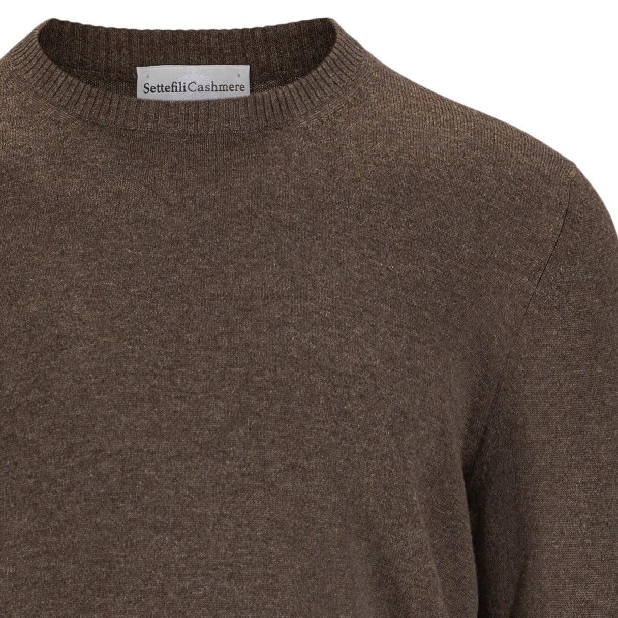 Cashmere Crewneck Sweater Brown - Image 4