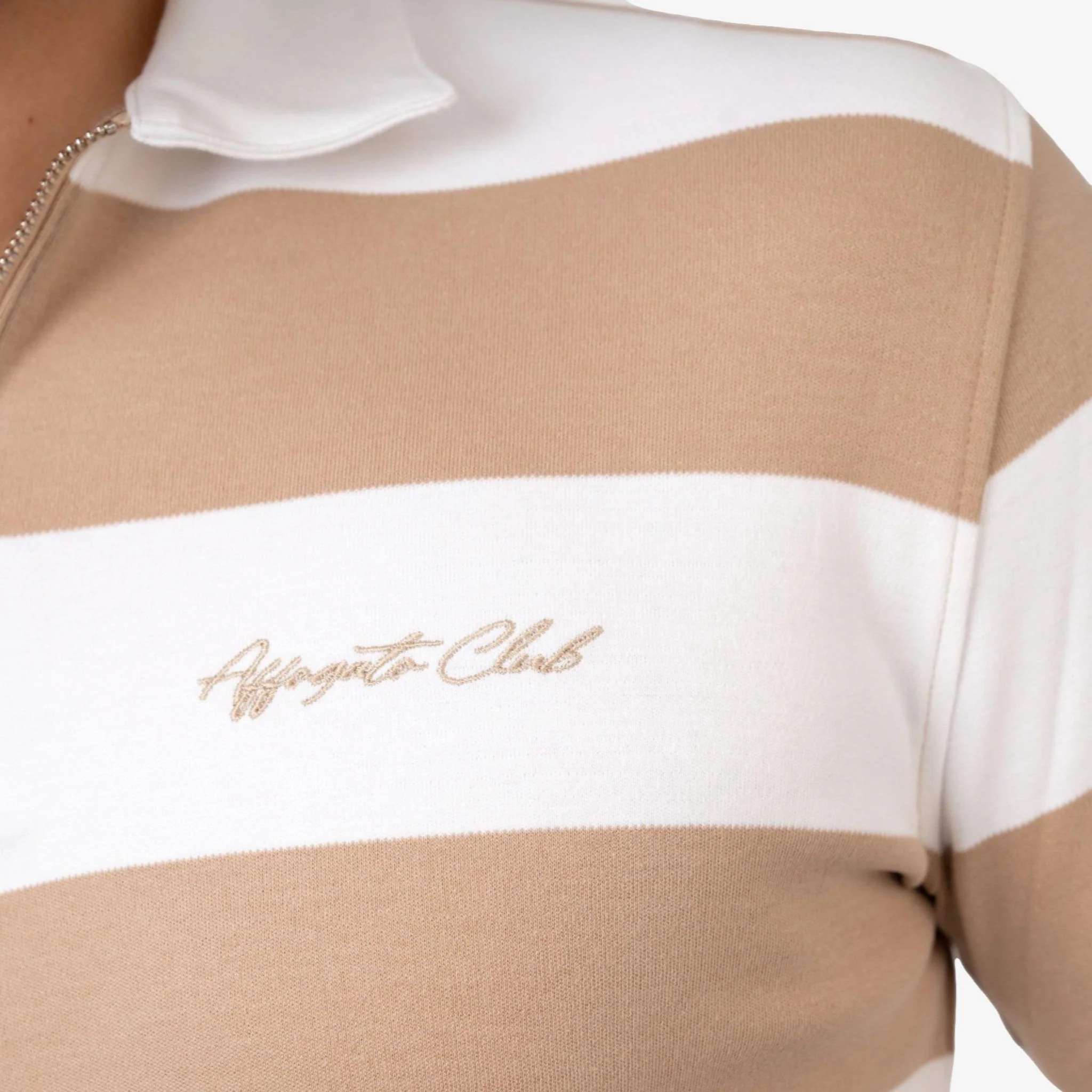Striped Half Zip Sand - Image 3