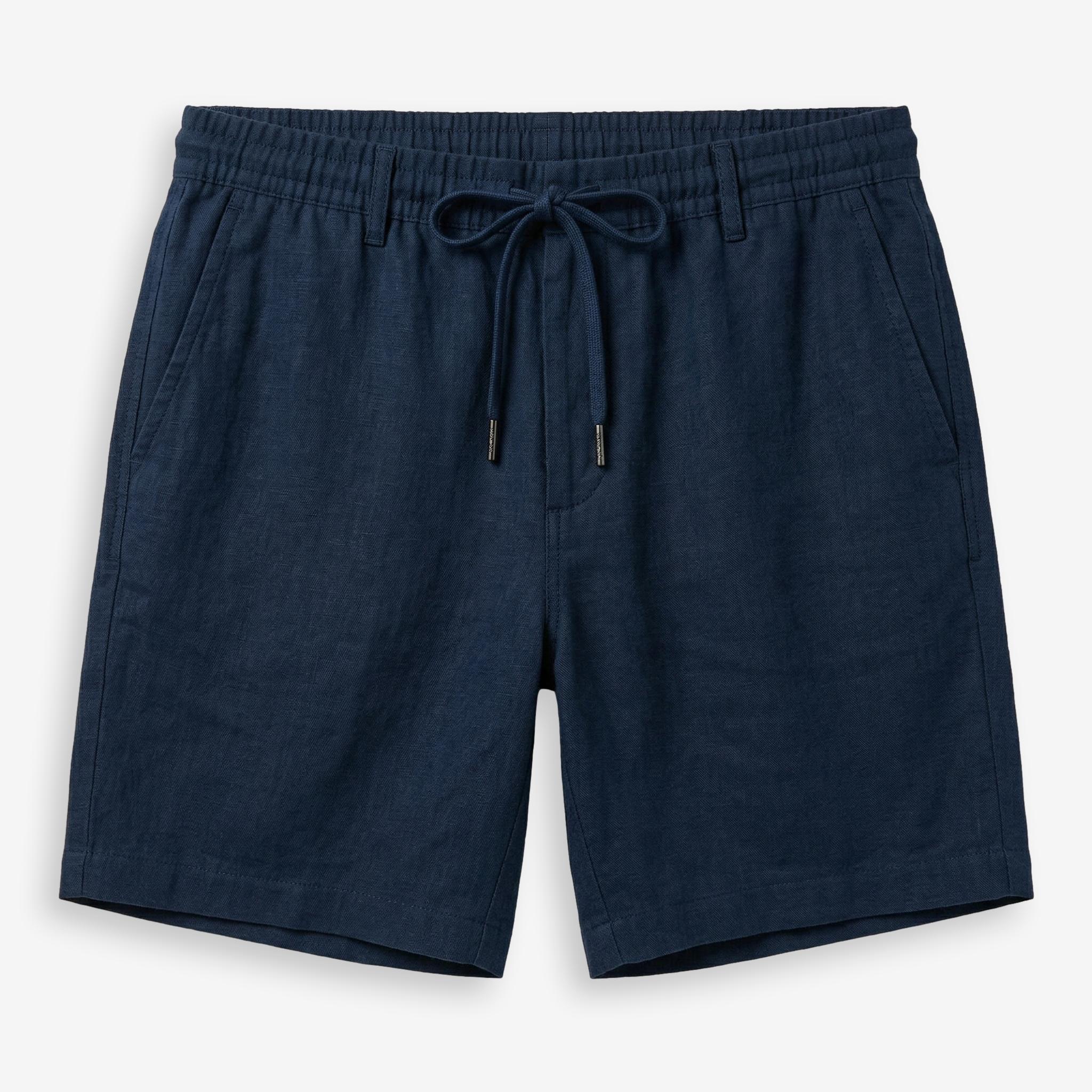 Linen Shorts Navy