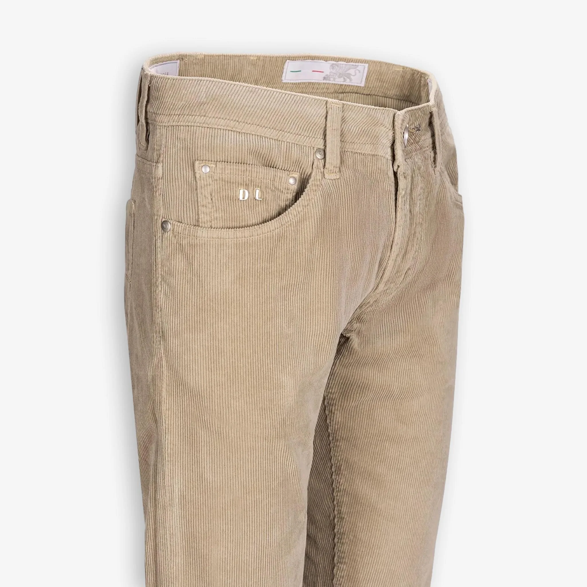 Michelangelo Kordfløyel 5-Pocket Bukse Champagne - Image 3
