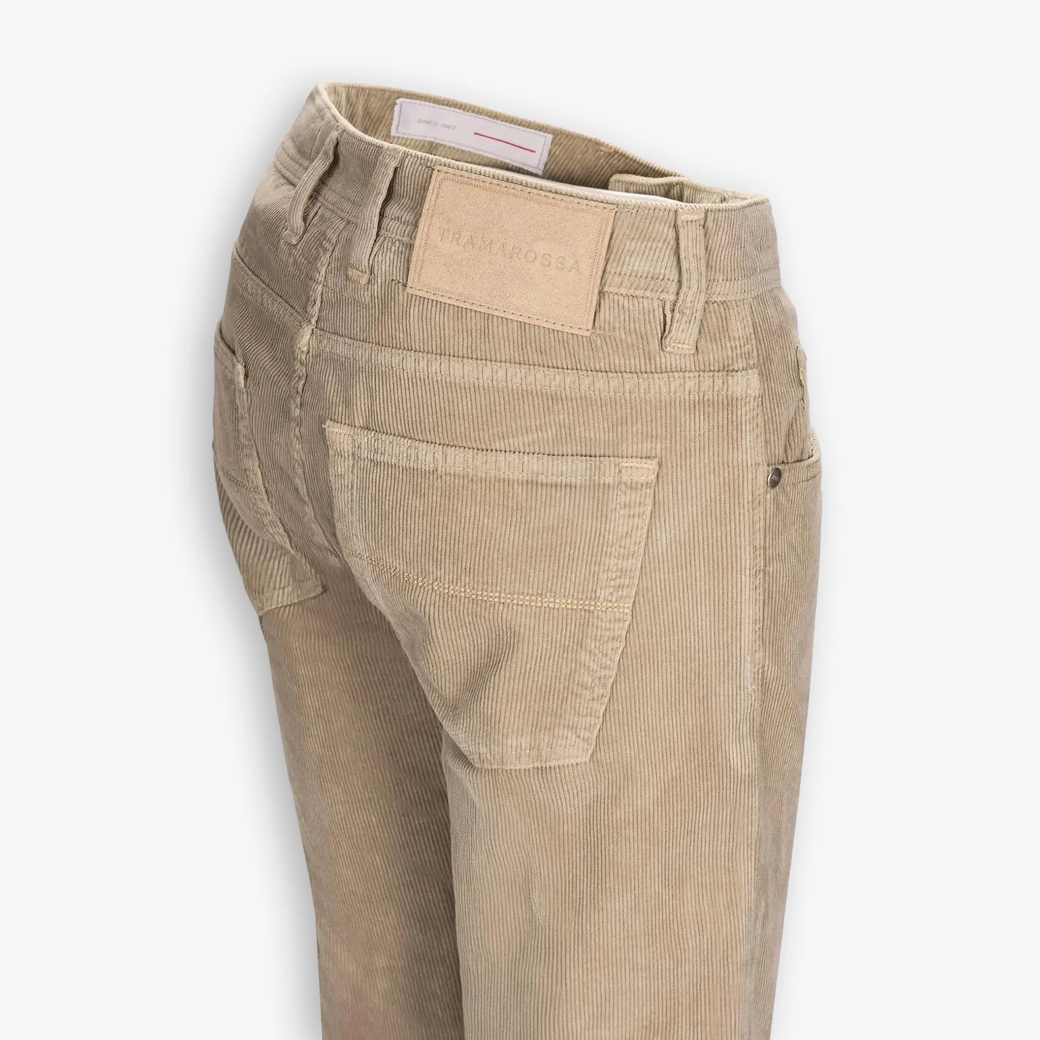 Michelangelo Kordfløyel 5-Pocket Bukse Champagne - Image 4