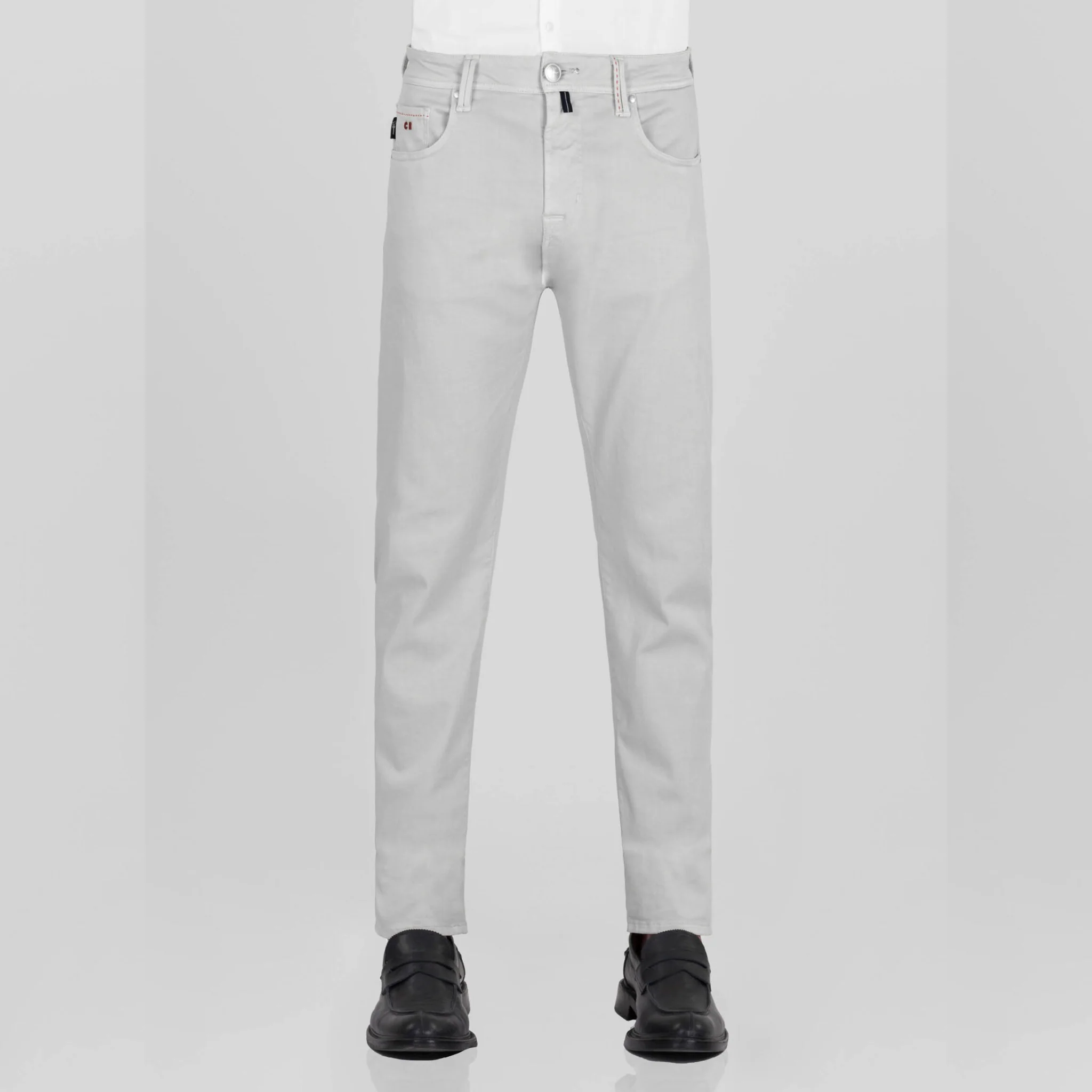 Michelangelo Stretch Gabardine 5-pocket Sea Foam - Image 2