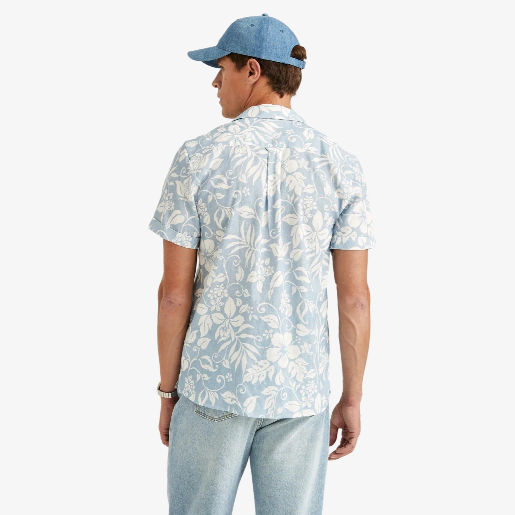 Tropical Short Sleeve Shirt Blue - Image 3