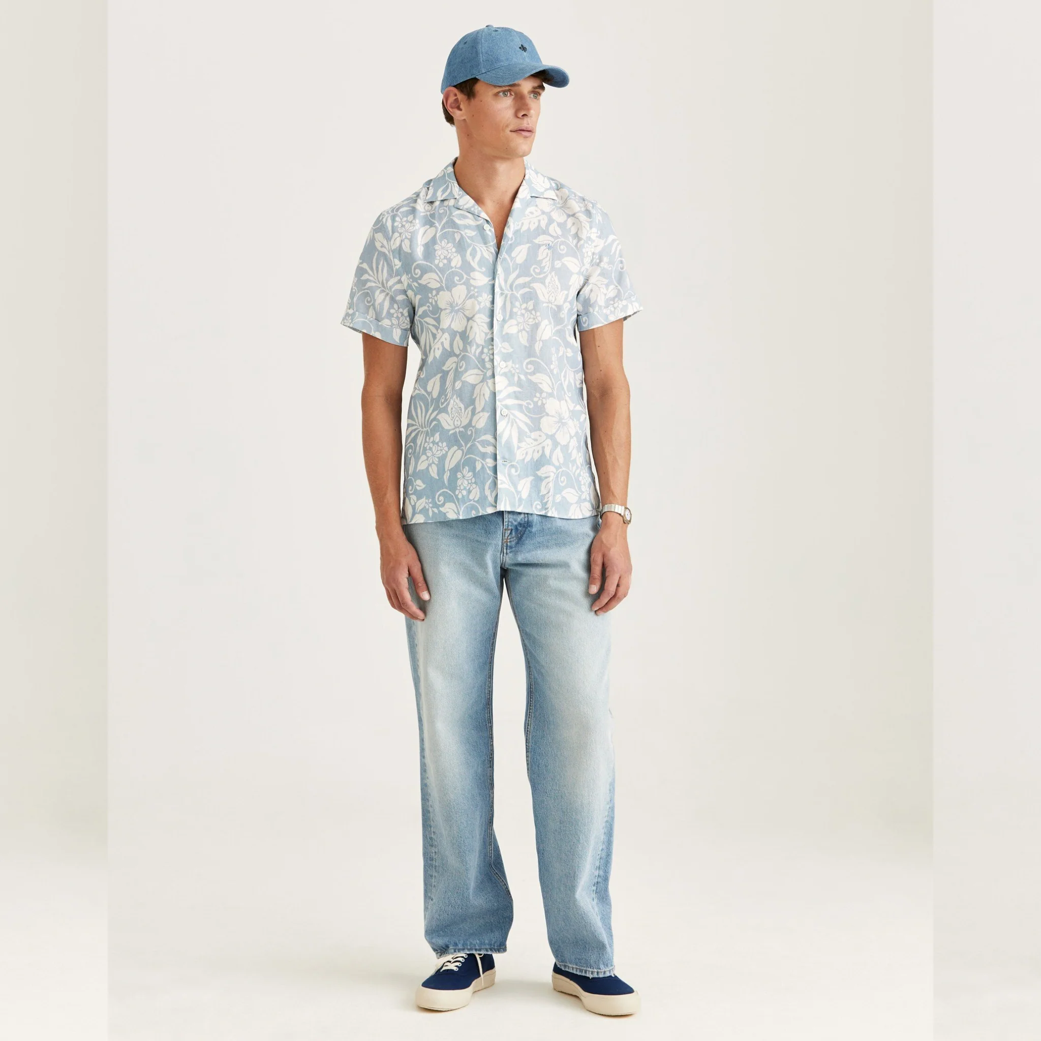 Tropical Short Sleeve Shirt Blue - Image 6