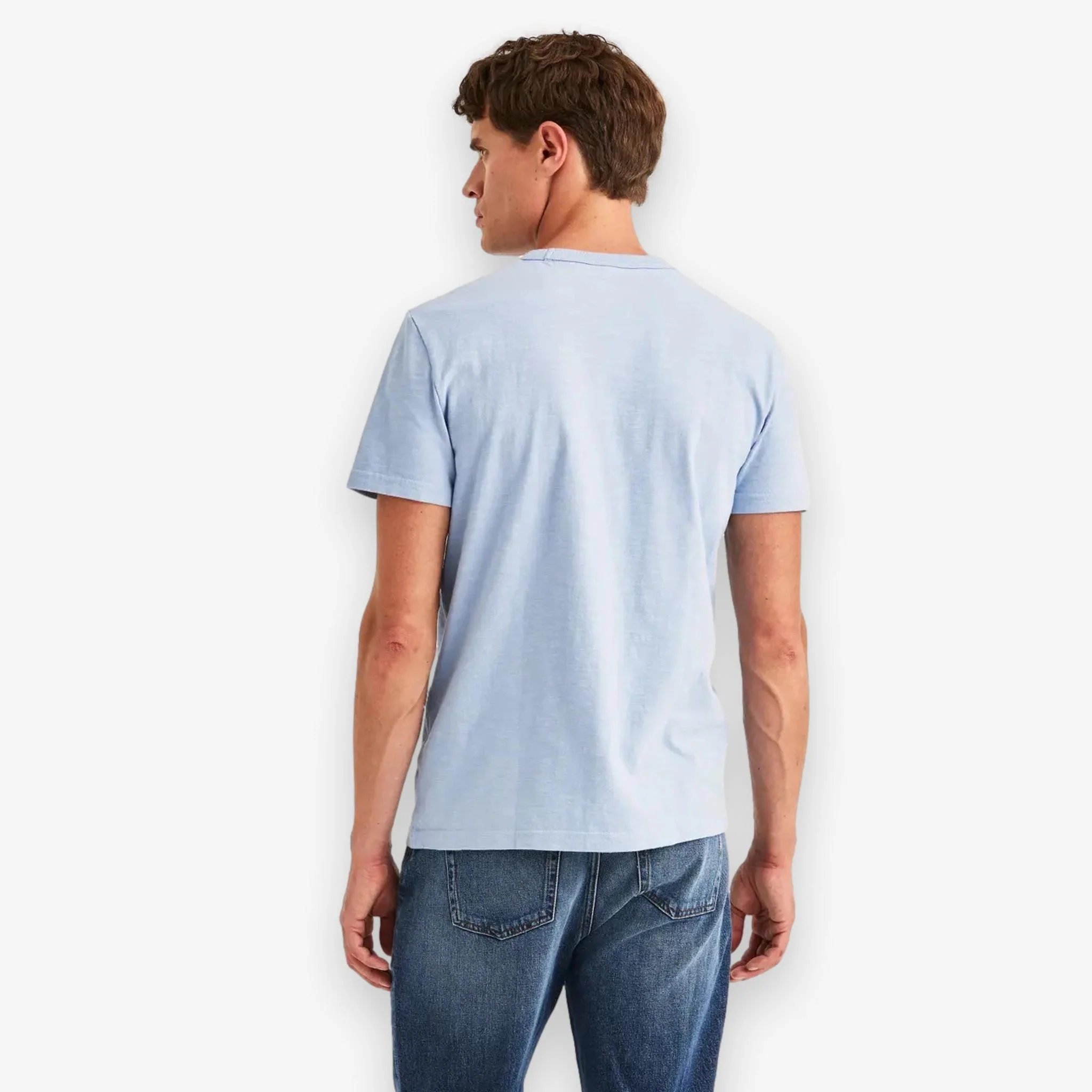 Watson Slub T-Shirt Blue - Image 3
