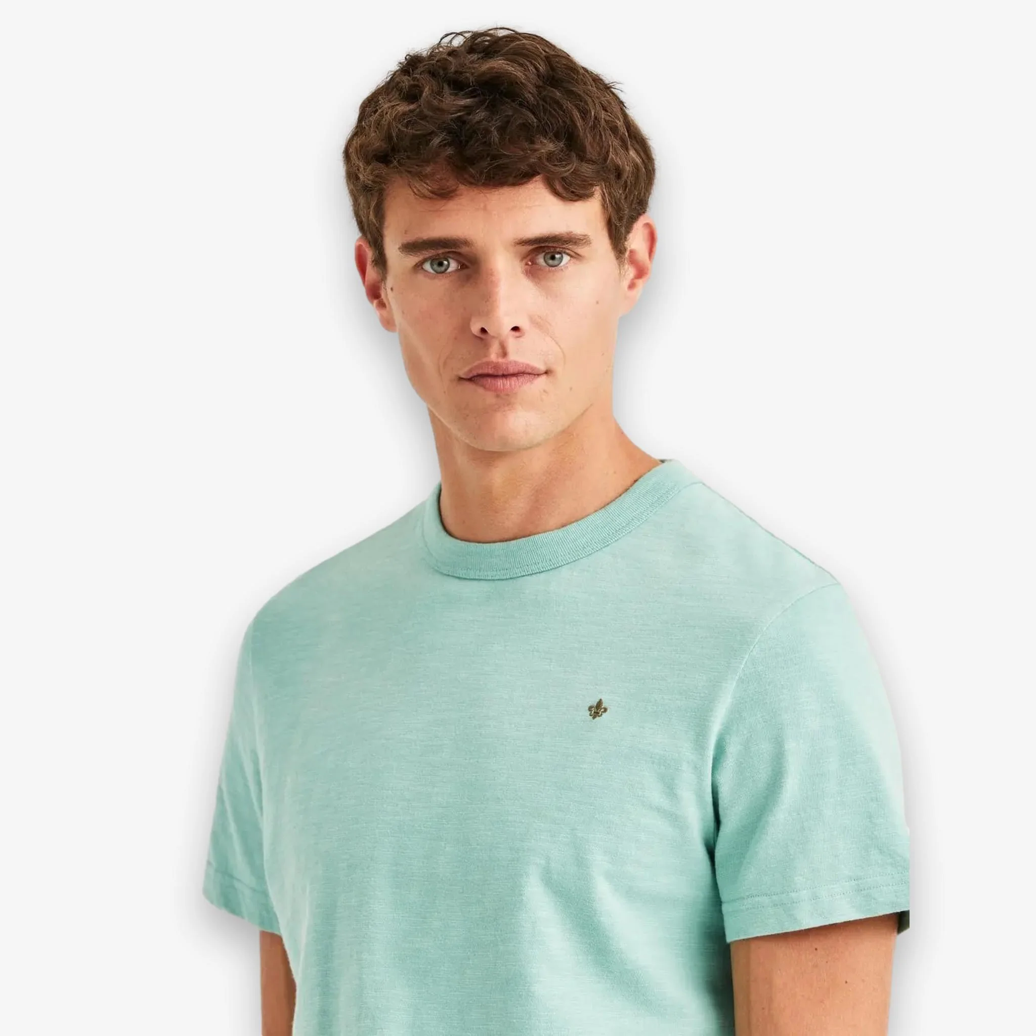 Watson Slub T-Shirt Offwhite Green - Image 3