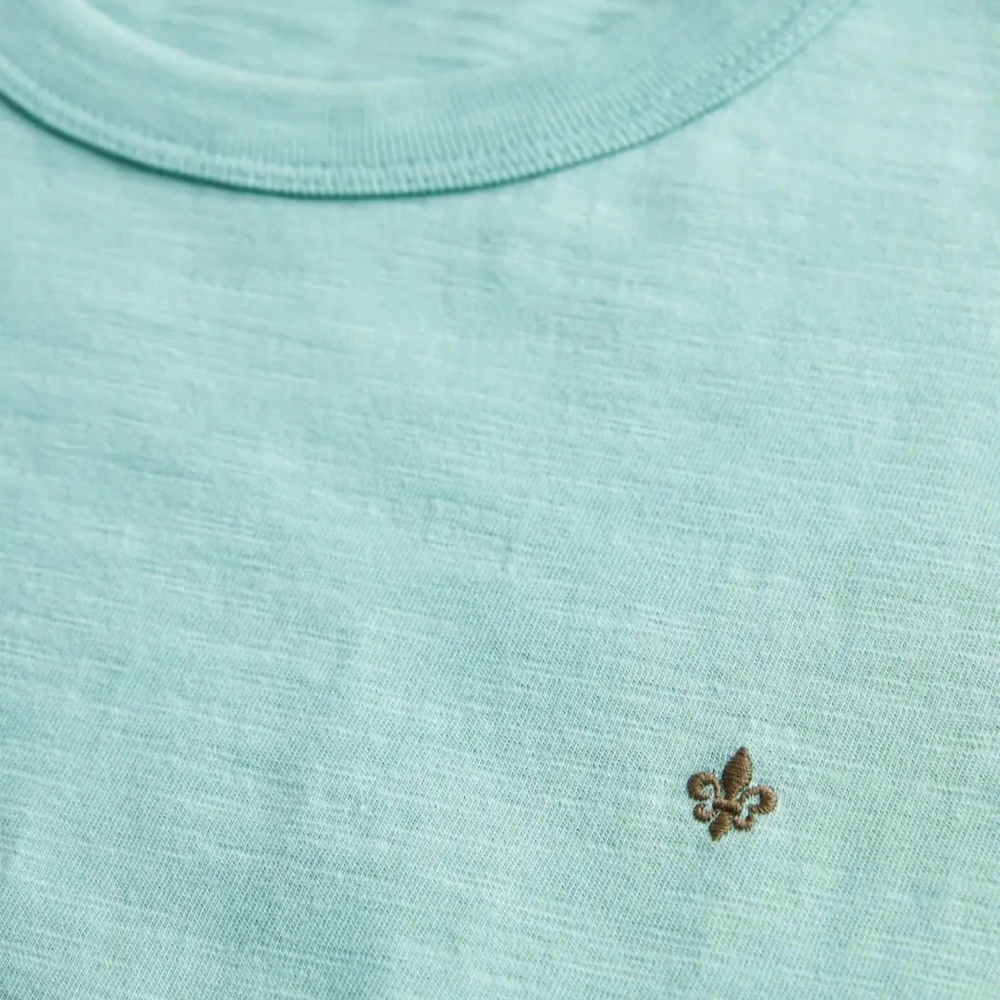 Watson Slub T-Shirt Offwhite Green - Image 4