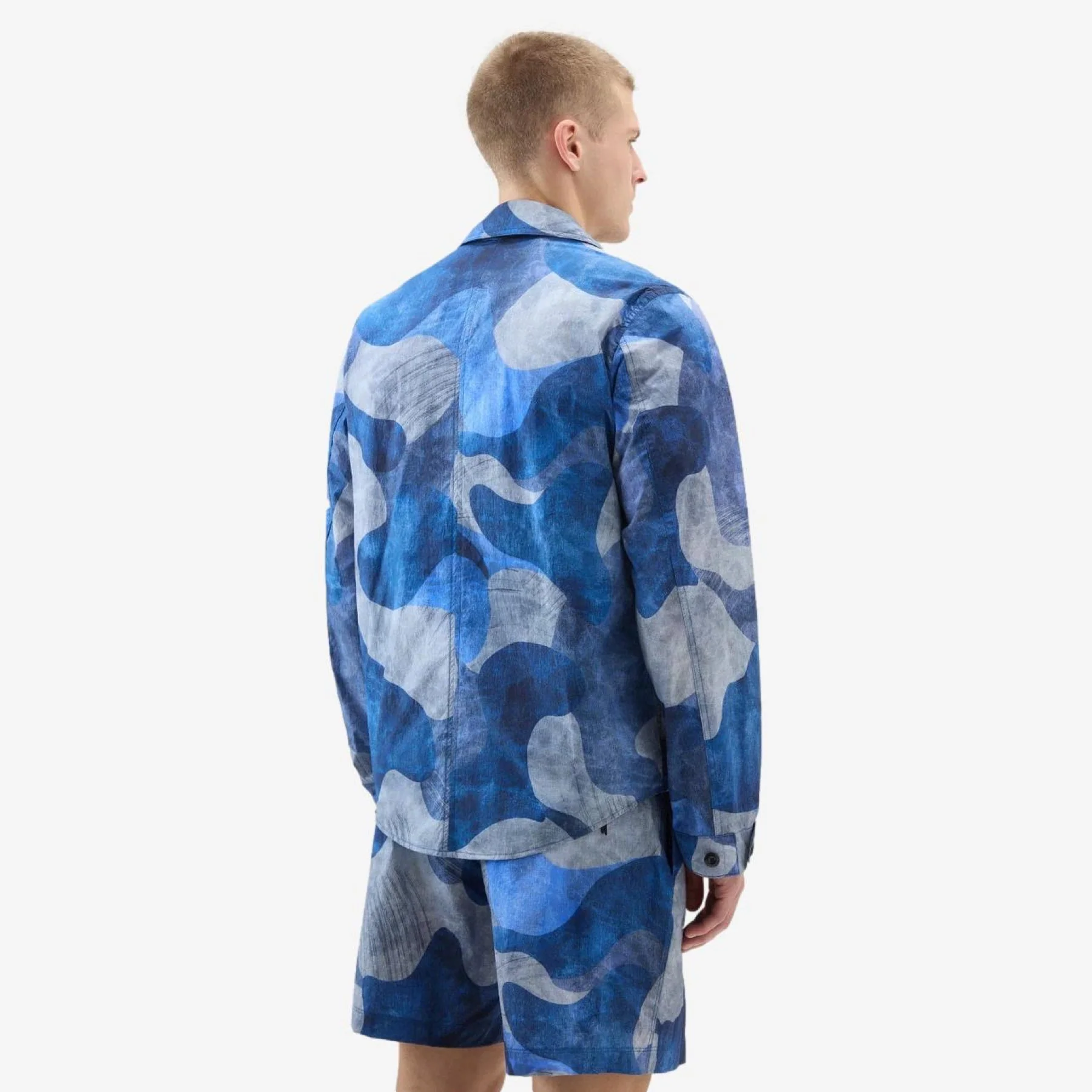 Camo Overshirt Royal Blue - Image 3