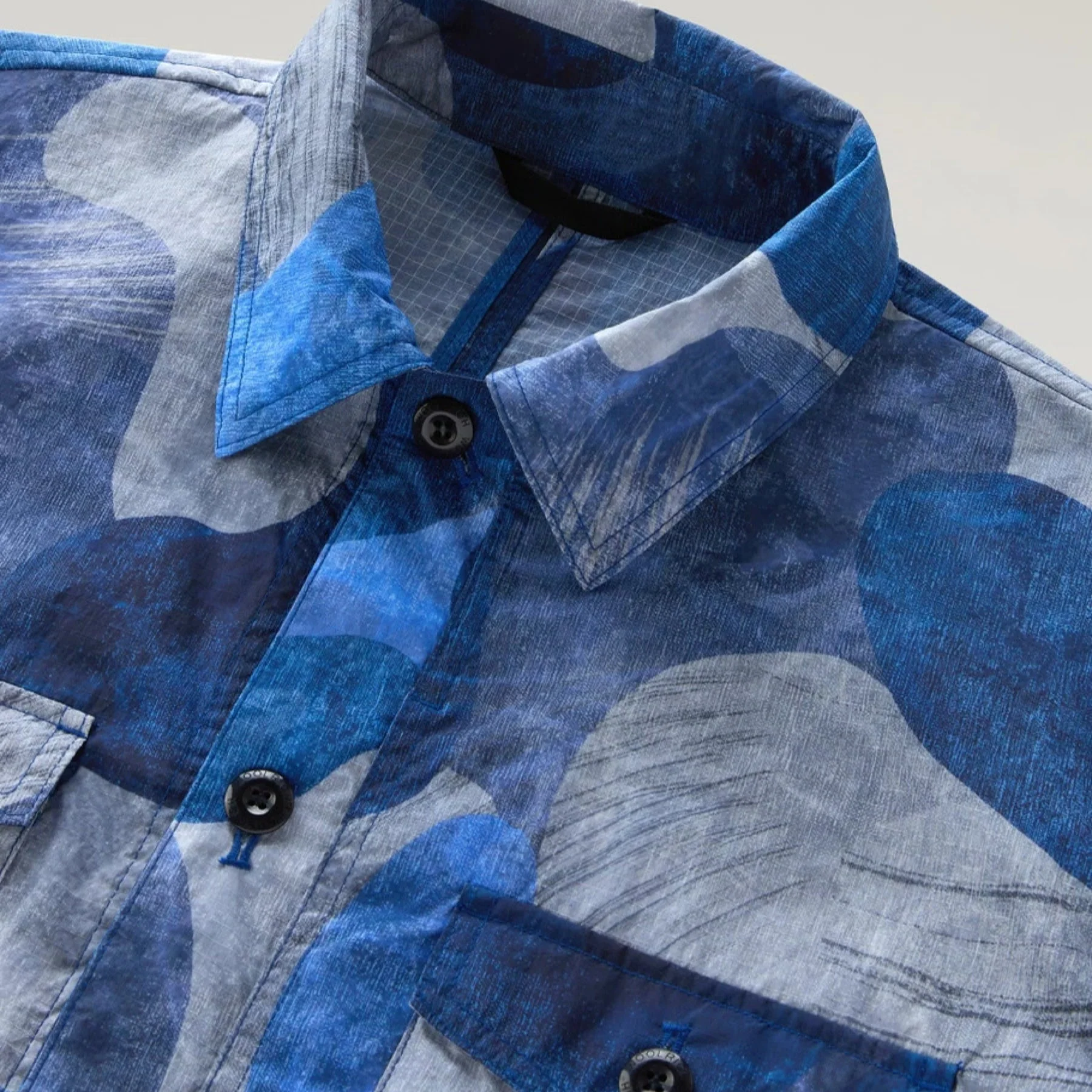 Camo Overshirt Royal Blue - Image 5