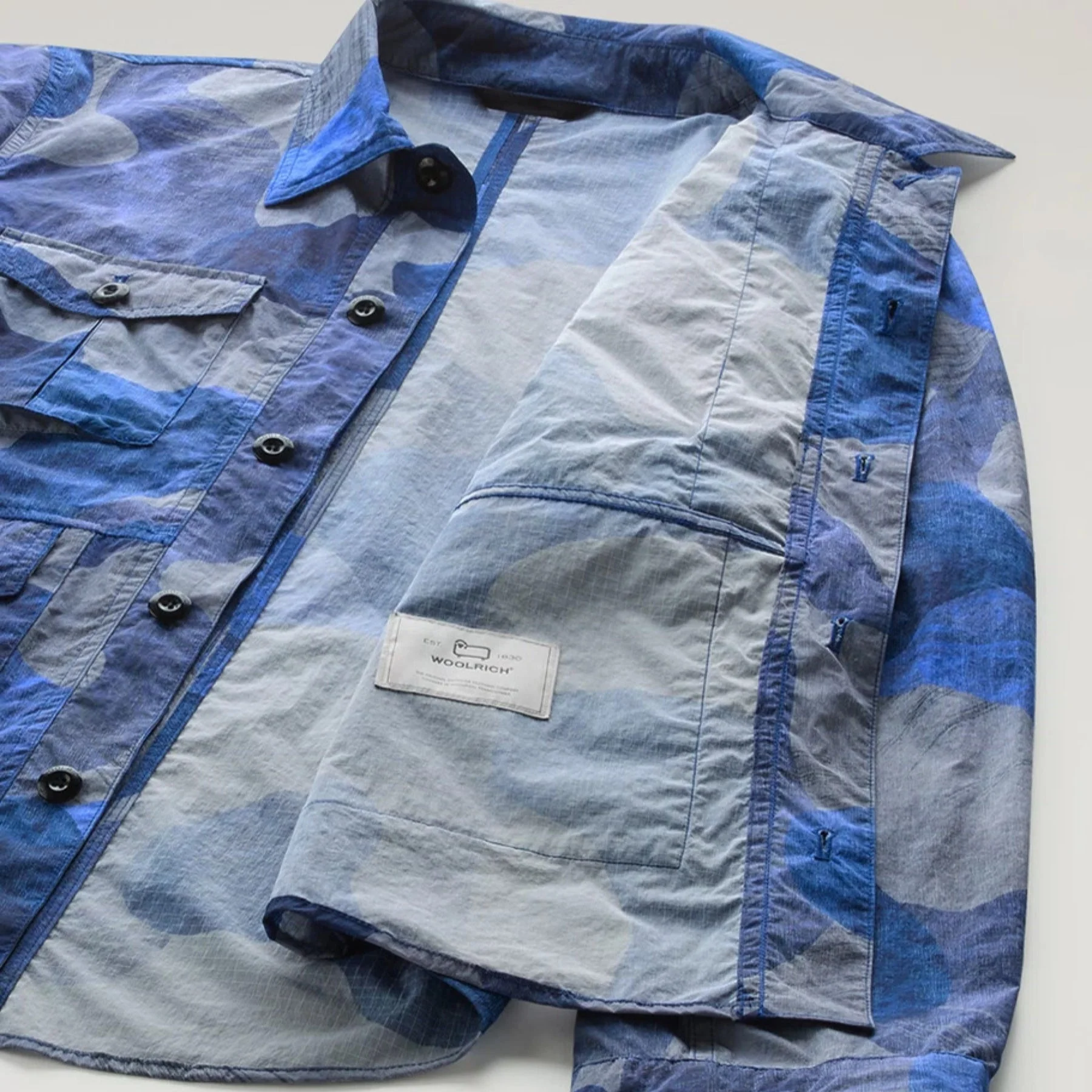 Camo Overshirt Royal Blue - Image 7