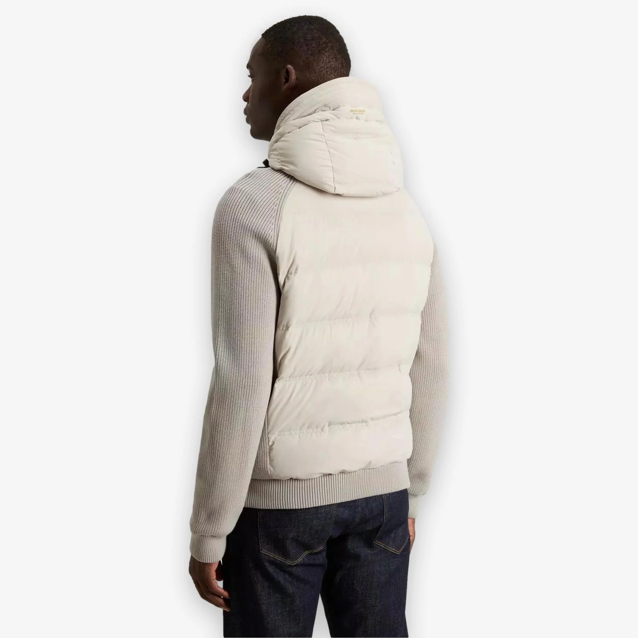 Hybrid Stretch Nylon Jacket Beige - Image 3