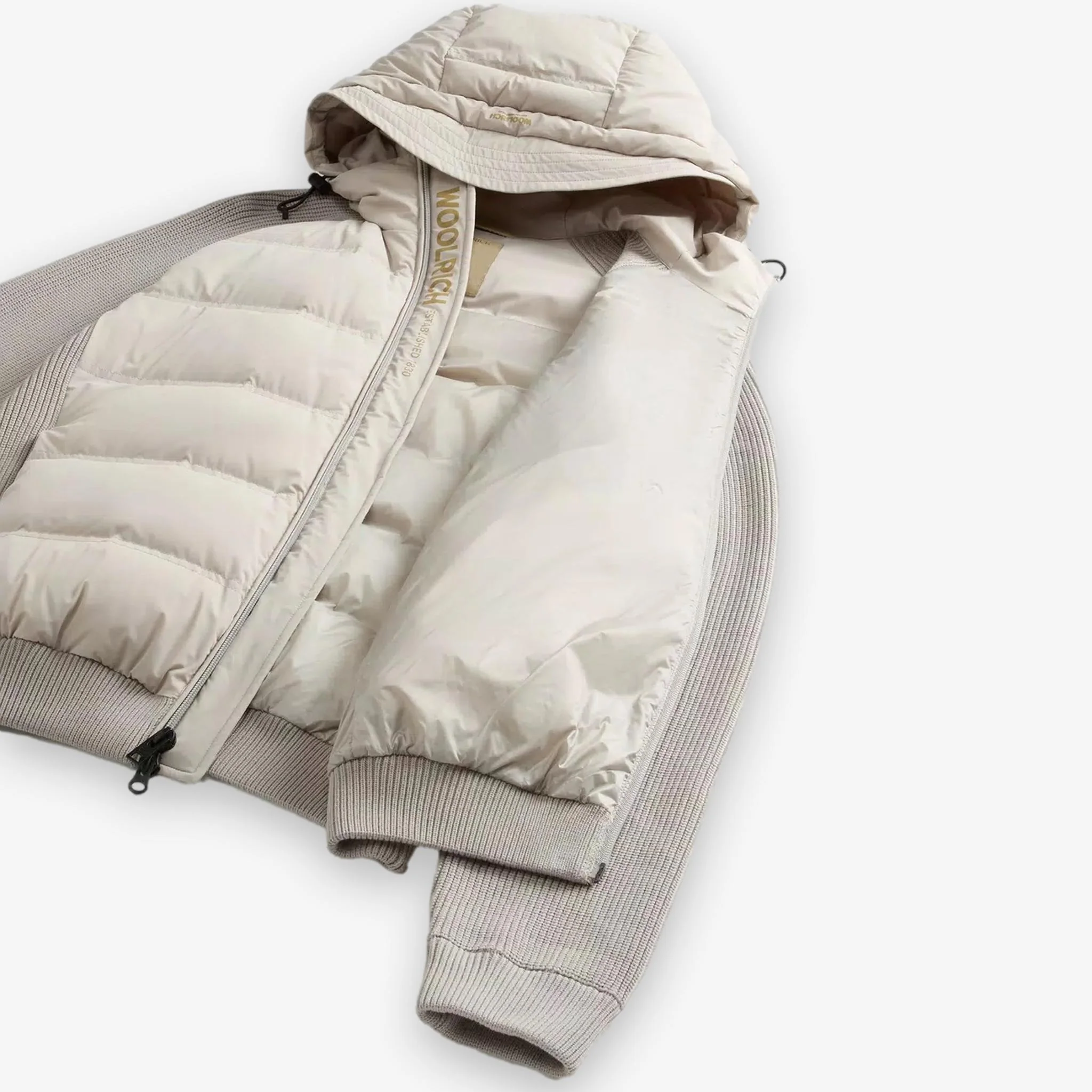 Hybrid Stretch Nylon Jacket Beige - Image 8