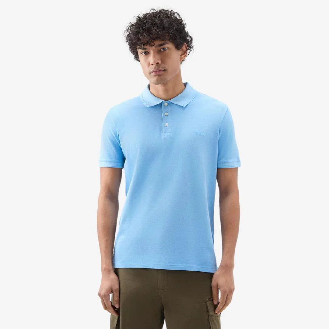 Mackinack Stretch Cotton Polo Blue - Image 2