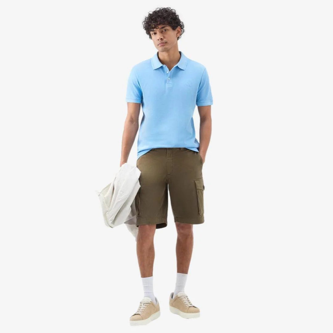 Mackinack Stretch Cotton Polo Blue - Image 4