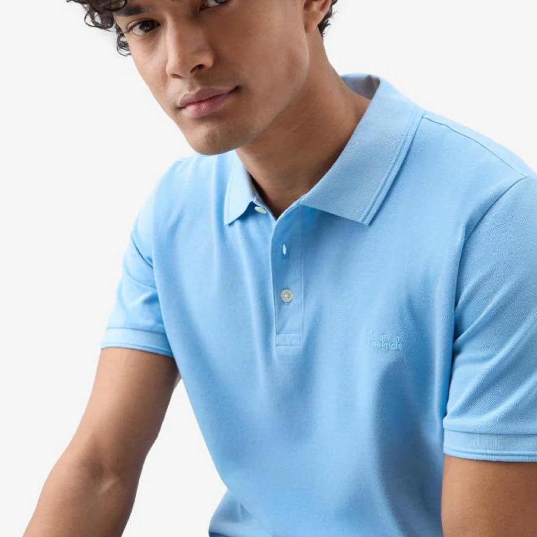 Mackinack Stretch Cotton Polo Blue - Image 5