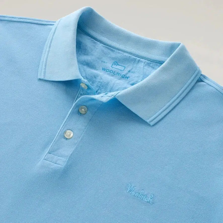 Mackinack Stretch Cotton Polo Blue - Image 6