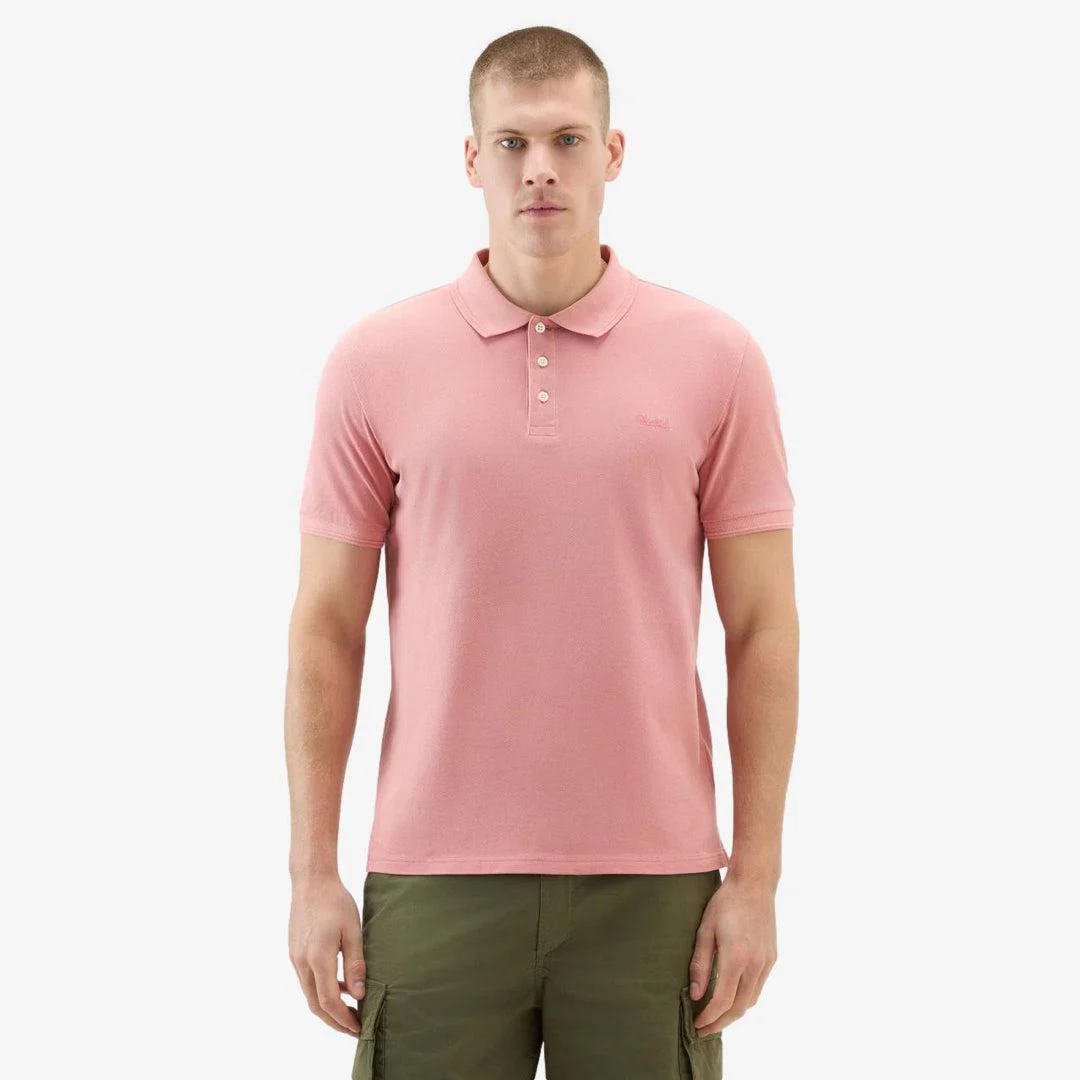 Mackinack Stretch Cotton Polo Coral - Image 2