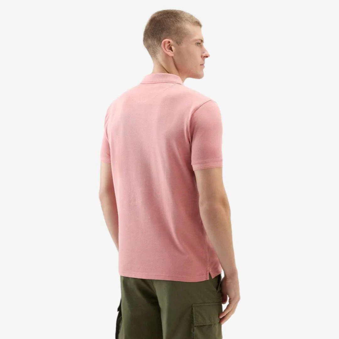 Mackinack Stretch Cotton Polo Coral - Image 3