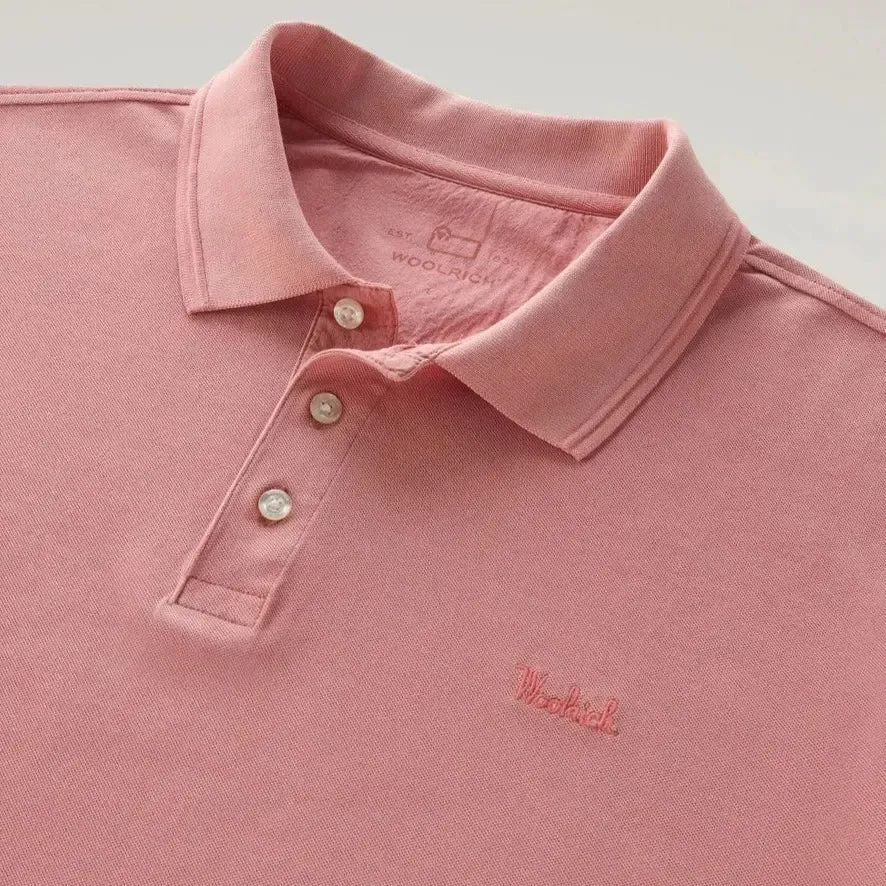 Mackinack Stretch Cotton Polo Coral - Image 5