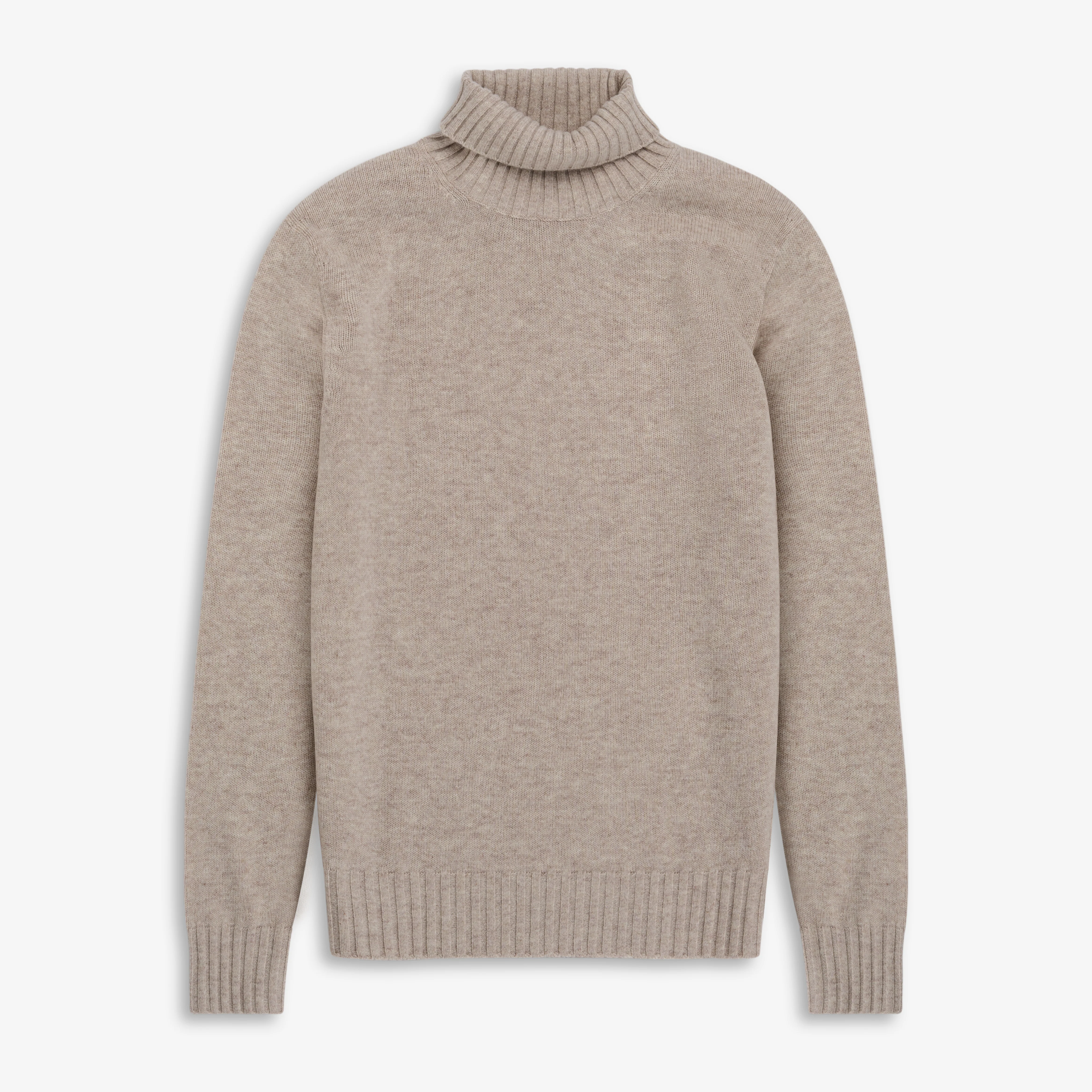 Trani Wool/Cashmere Turtleneck Porridge